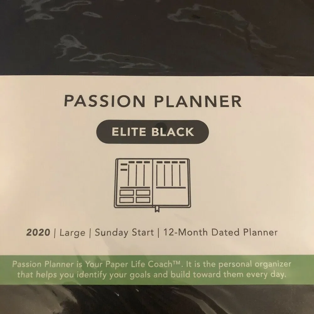 Elite Black 12-Month Dated Planner